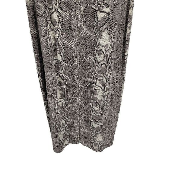 Vtg 90's Taiga Dress Sleeveless Sccop Neck Pencil Midi Snake Print Gray Sz 2 - Picture 12 of 12
